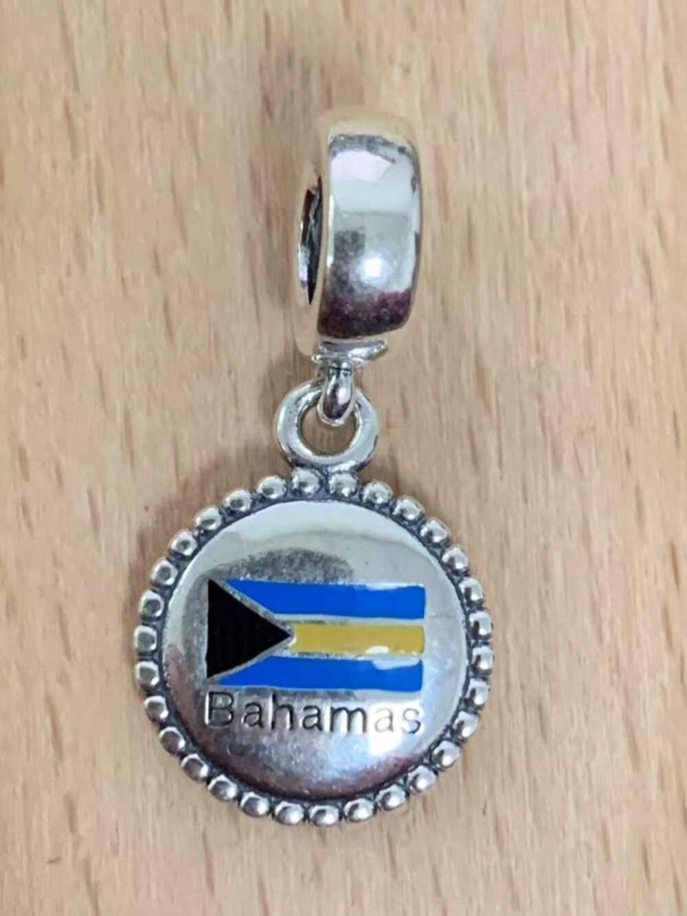 Pandora Bahamas Flag Exclusive Charm, S925 Silver Bracelets